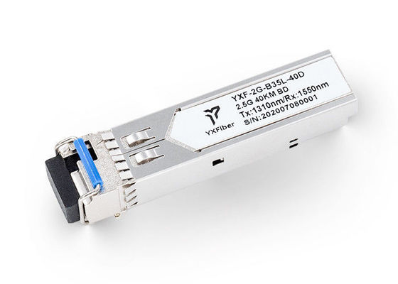 20 किमी LCDDM 1310nm 1550nm 2.5G SFP ऑप्टिकल ट्रांससीवर्स